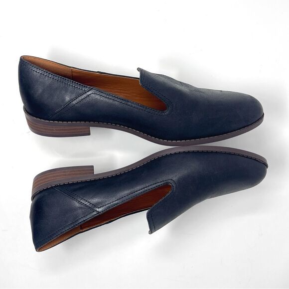 Lucky Brand Elafina Black Leather Classic Low Heel Slip On Loafers Size 10 - Picture 3 of 9